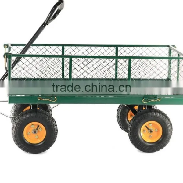 Garden Cart Mesh Hand Cart With Four Wheels Hand Trolley TC1840 photo-4