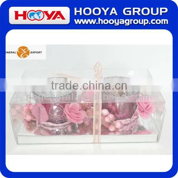 2Pcs Decorative Chrismas Black And Other Colors Glass Gel Candles photo-3