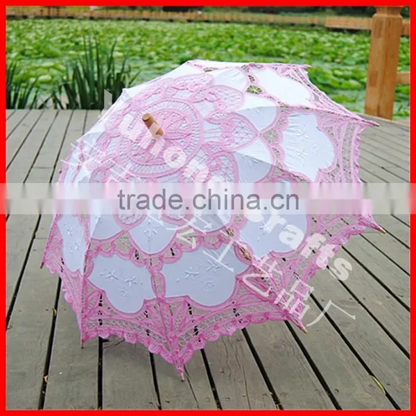 Handmade Pink Lace Umbrella for Wedding/gift/decoration photo-5