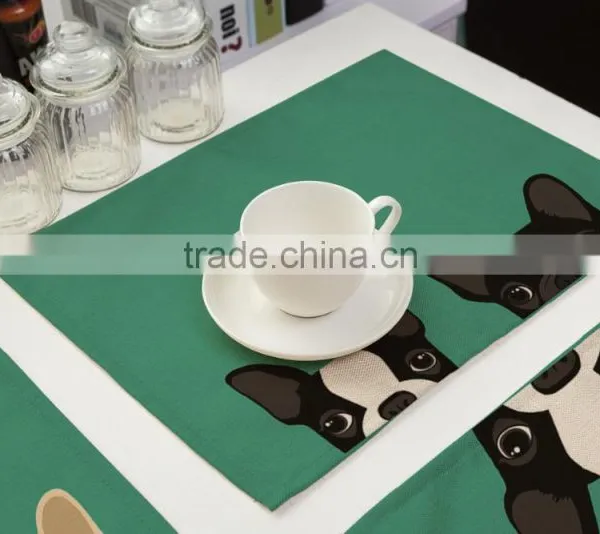 Animal Printing Table Dinner Napkin Linen Cotton Folding Design For Home Restuarant Decoration Pieces photo-2
