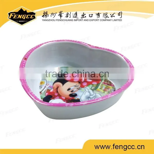 Unbreakable New Design Solid Color Melamine Heart Shape Bowl photo-3