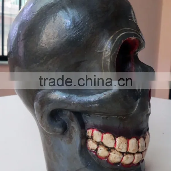 Hand Crafted Wooden Mask of Skull Wall Hanging Made In Nepal photo-2