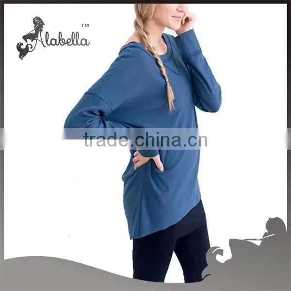 Wholesale Pullover Without Hood Ladies Sweatshirt photo-2