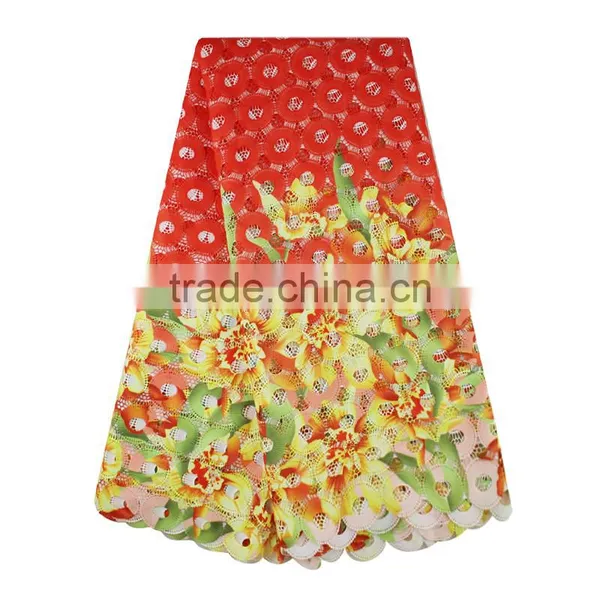African Guipure Cord Lace Fabrics 3D Nigerian Lace For Weddings photo-2