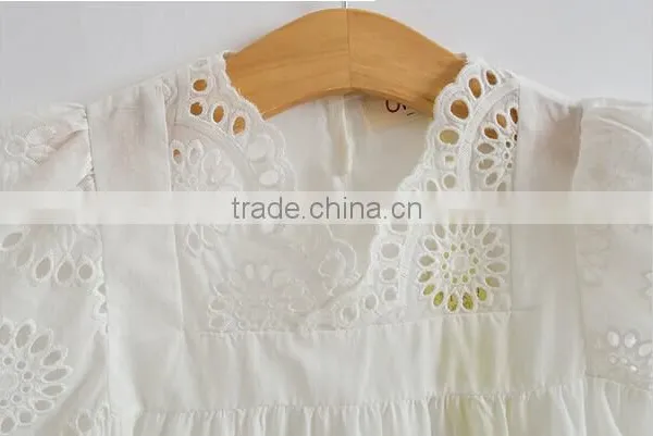 2017 Latest Wholesale Baby Clothes Hot Sale Cheap Clothing Children's Boutique Short Sleeve Summer White Baby Girl Summer Dress photo-2