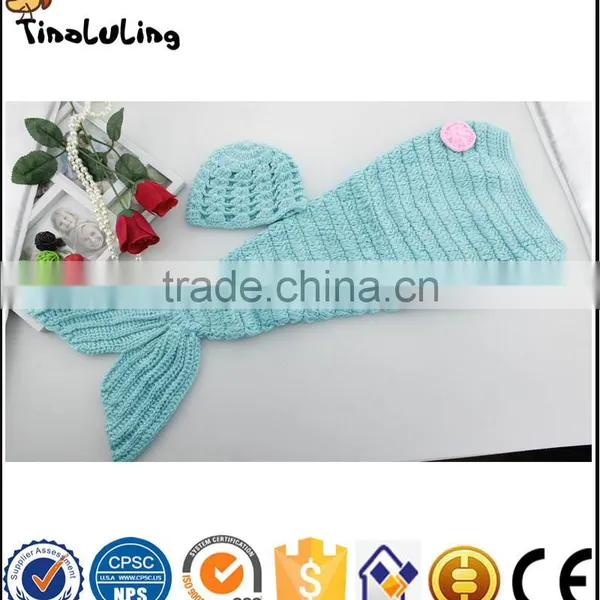 Tinalulling Cute Handmade Baby Mermaid Photography Props Costumes for Newborn photo-2