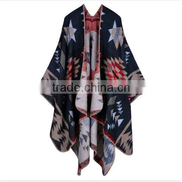 Western Wind 2017 New Spring Style Women Scarf Grid Printed Many Colors Imitated Cashmere Material Ladies Cloak photo-4