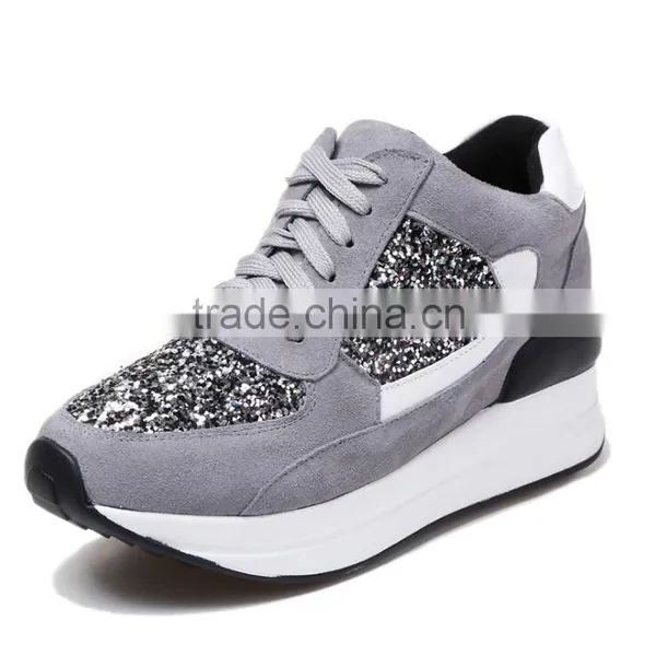 Zm11658a New Design Student Casual Sport Shoes Women Paillette Shoes photo-4