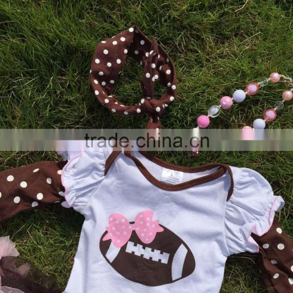 Football Dress New Design Ruffle Dress Clothes Pink Veil Cute Children's Kids Clothes With Matching Necklace and Headband photo-4