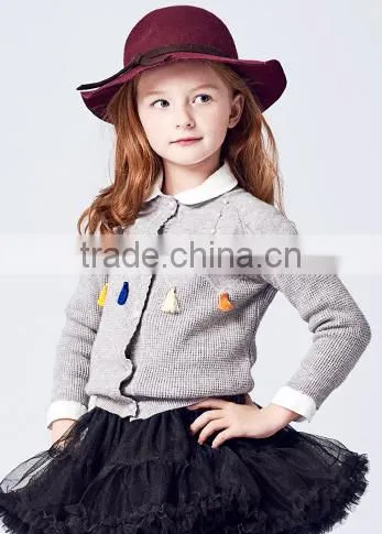 2017 OEM Custom-Made Shawl Knitting Patterns Sweater Coat for Children photo-5