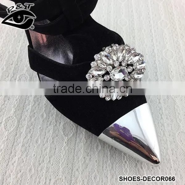 Round Shape Crystal Ornament Shoe Clips For Heels photo-4