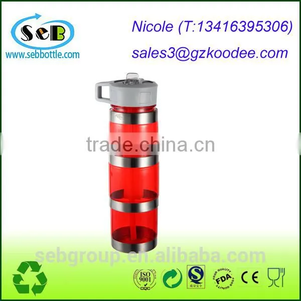 Ice Sticker Plastic Sport Water Bottle, Flip Straw Lid photo-3
