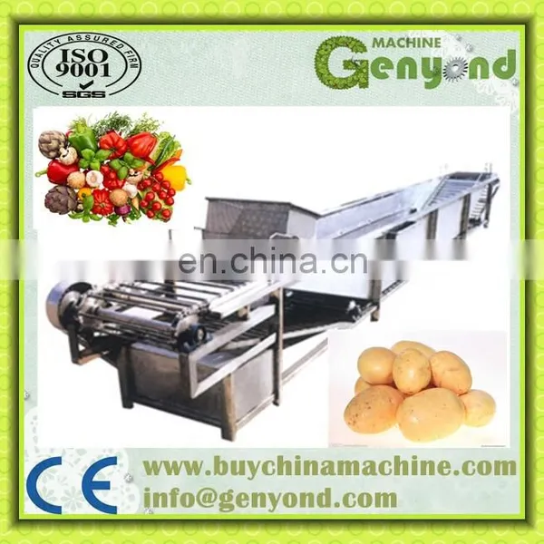 Full Automatic Root Vegetable Washing Cleaning Peeling Skinning Blanching Disinfection Cutting Packing Production Line photo-2