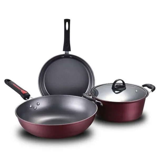 Cast Iron pot set soup pot milk pot  Integrated cooking pot multi-function medical stone good for digestion Frying pan with Gift box packaging