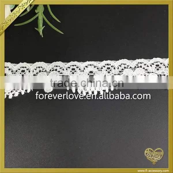 Bridal Scalloped Lace Trim Elegant Geometric Guipure Lace Fabric FLL-005 photo-2