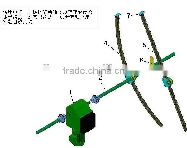Greenhouse Window Open Rack and Pinion photo-5