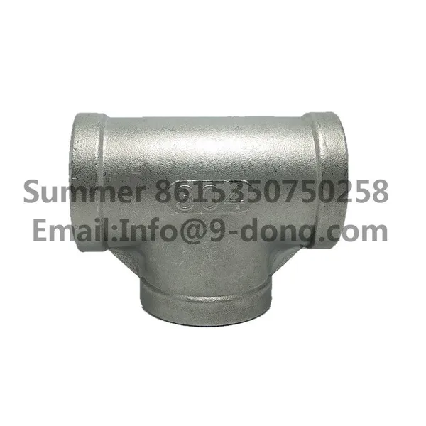 4 Inch Tee 3 Way Tee Threaded Pipe Fittings Stainless Steel SS 304 Female x Female x Female photo-3
