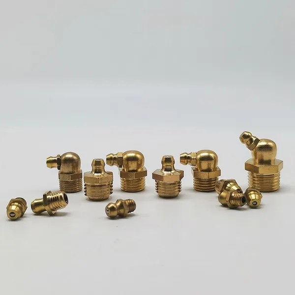 Brass Straight Grease Fitting M8x1mm Metric Thread Hydraulic Grease Fitting photo-2