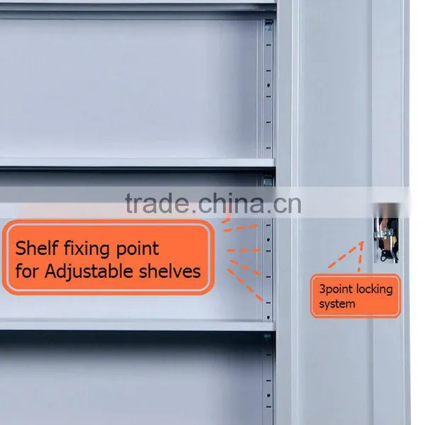 (DL-S2 ) 1.0mm -1.5mm Office Furniture 2 Swing Door Steel File Cabinet / Metal Cupboard for Dubai Market photo-5