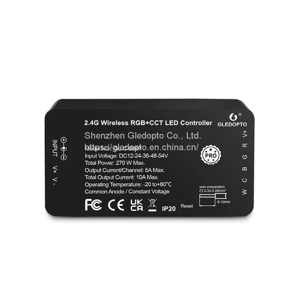 Gledopto New RGB+CCT LED Strip Controller/Receiver Light Dimmer and RGB+CCT Colors Adjustment photo-4