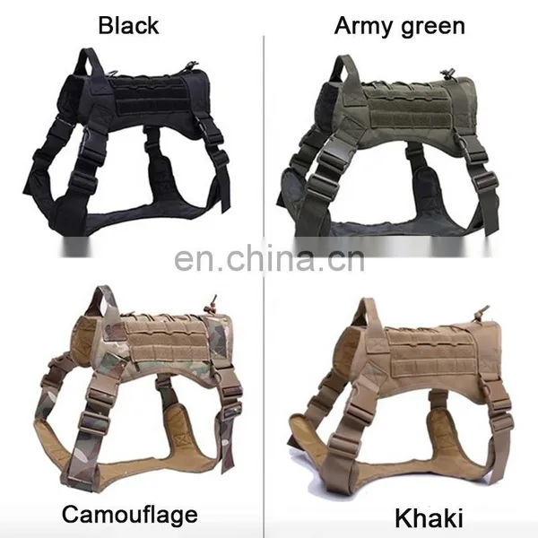 Wholesale Tactical Dog Harness Military Working Vest Adjustable Large Training Harness Hunting Military Tactical Dog Ves photo-4