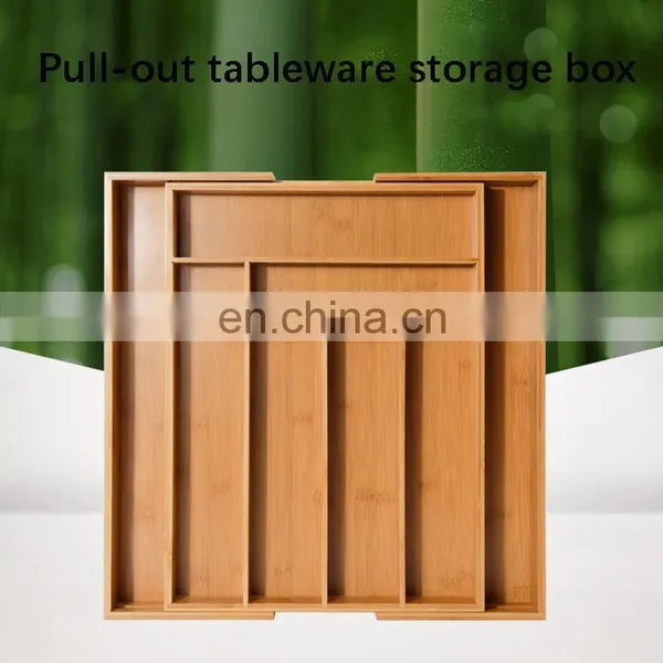 Bamboo Storage Knife Holder Multifunction Extendable Kitchen Bamboo Storage Holder photo-4