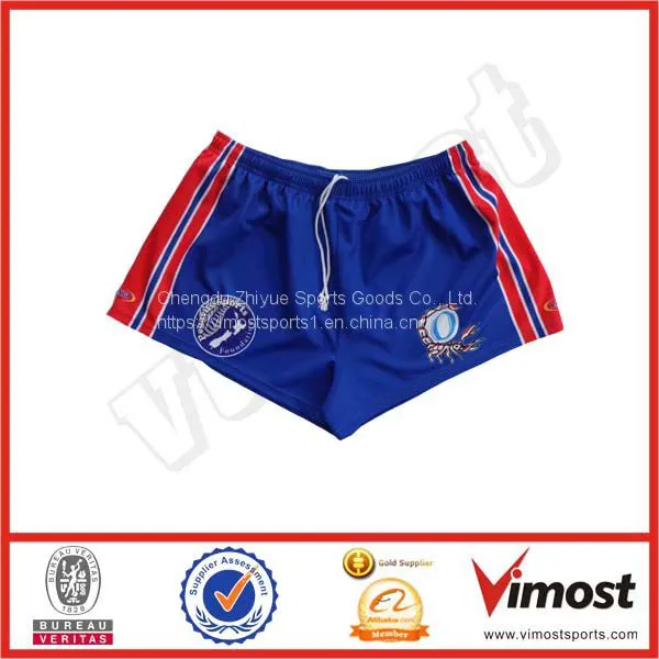 Sublimation Rugby Blue and Red Shorts of White Strings