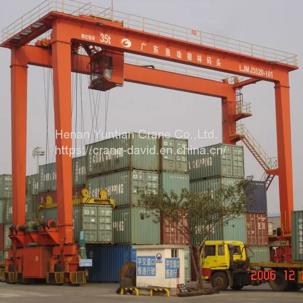Port Rubber Tyre Container Gantry Crane for 20ft 40ft Container Lift photo-3
