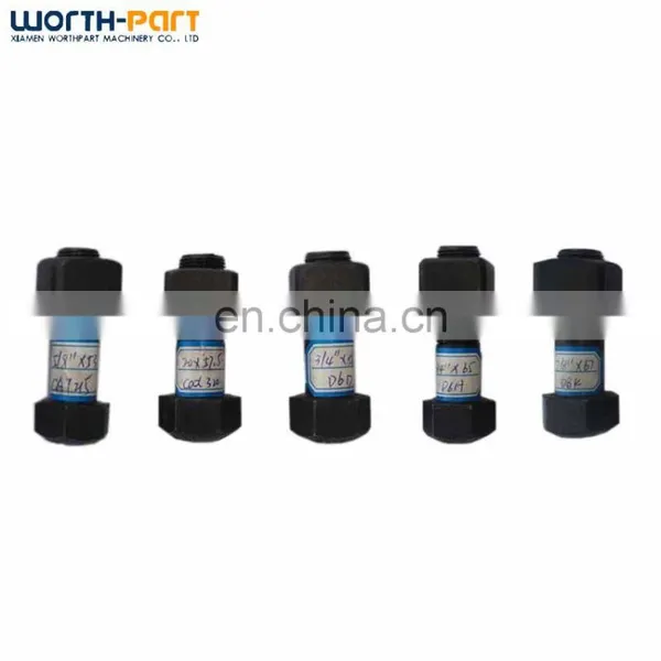 Excavator Track Shoe Bolts & Nuts , 40Cr Material 10.9-12.9 High Hardness Track Bolt and Nut