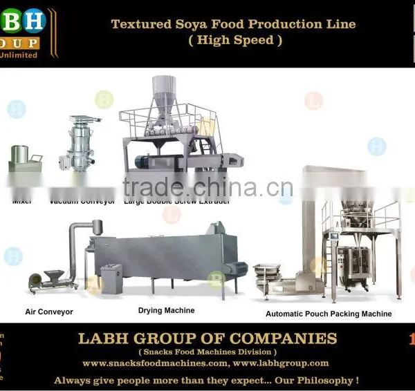 Soya Meat Nugget Chunk TSP TVP Food Production Line Machines Equipment