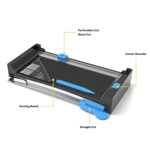 Premium 5-in-1 Paper Trimmer Cutter A4 12 Inch Dual-sided Paper Guillotine Cutter Corner Rounder Crafter Scoring Board IDPC036 photo-4
