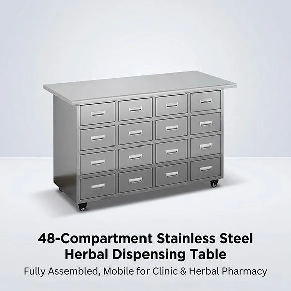 16 Drawer 48 Herb TCM Cabinet | Customizable With Casters, Locks & Drawer Labels for Pharmacy Use photo-4