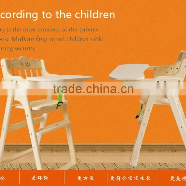 100% Solid Wooden Baby Chair photo-5