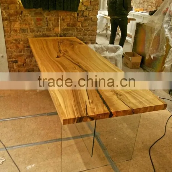 Semi Finished Tabel Tops - Ash Wood or Oak Large Slab Board Log photo-2