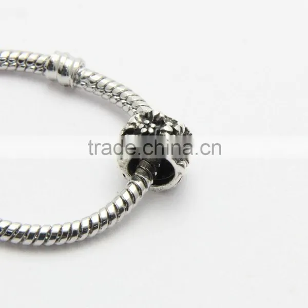 Anti-silver DIY Bracelets Neckalces Accessories Big Hole Metal Slide Beads photo-2