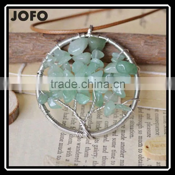 Wholesale Natural Rose Quartz Crystal Birthstone Tree of Life Handmade Pendant SCC0356 photo-3