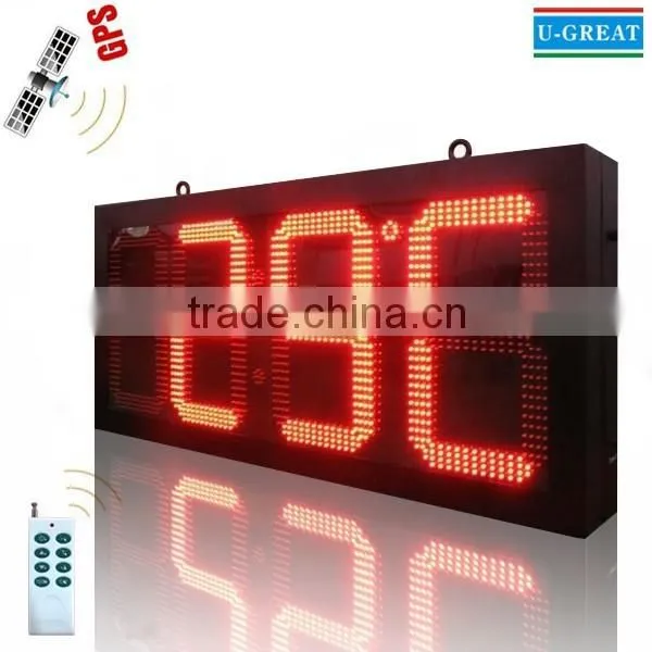 LED Temperature Humidity Clock/ LED Clock Time Date Temperature Sign