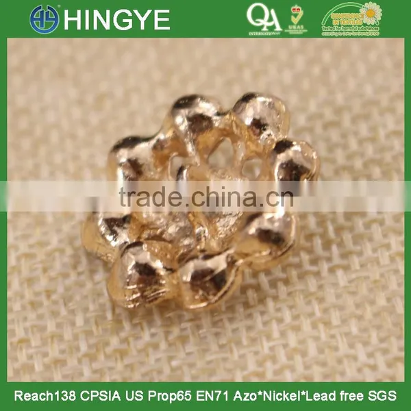 Gold Plating Wholesale Rhinestone Flower Button 15772-1 photo-4