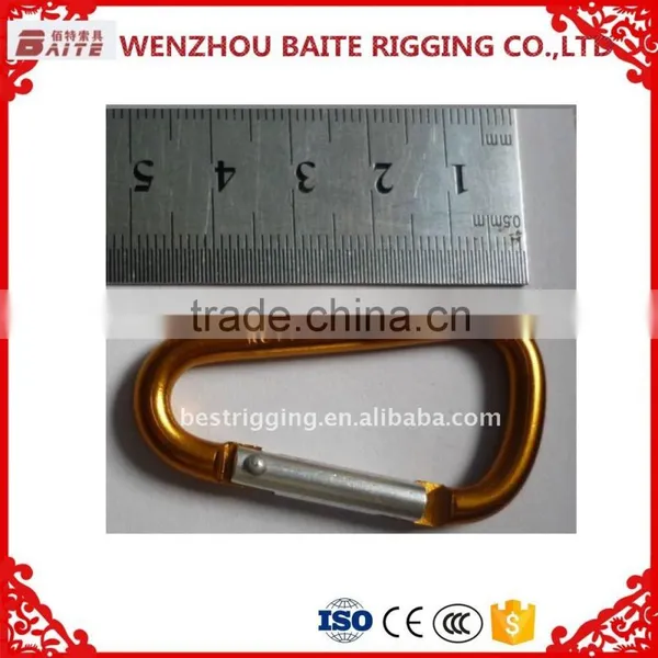 Color ALUMINUM CARBINER AND D TYPE SNAP HOOK WITH PIN 6MM ,8MM photo-3
