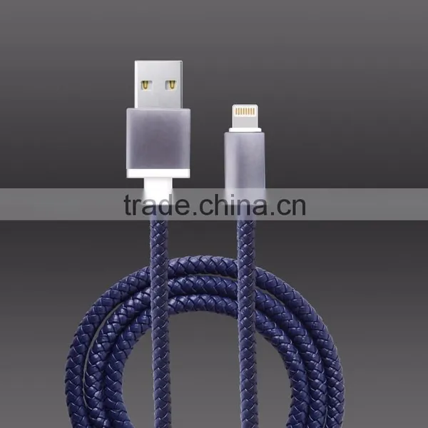 Fast Charge 8 Pin PU Leather Usb Mfi Cable for Iphone 6 Usb Cable for IPhone 6 MFi Cable photo-2