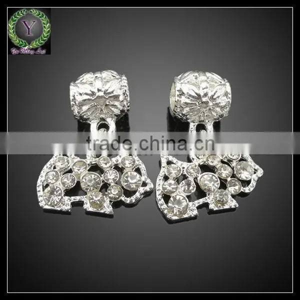 Alloy Pendant With Crystal Rhinestone Dog Shape