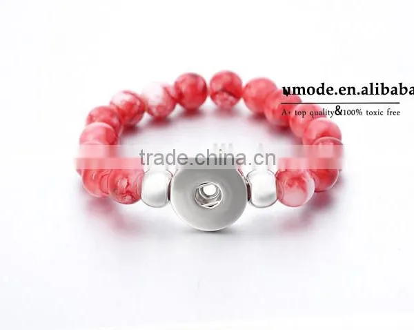 2015 Interchangeable Beads Snap Jewelry Button Bracelets 18mm Ginger Snap Button Bracelet Pulseras Bead Snap Bracelets photo-3