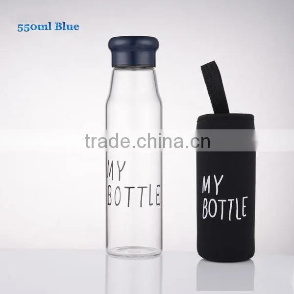 European Whole Foods Custom Design Glass Water Bottle photo-2