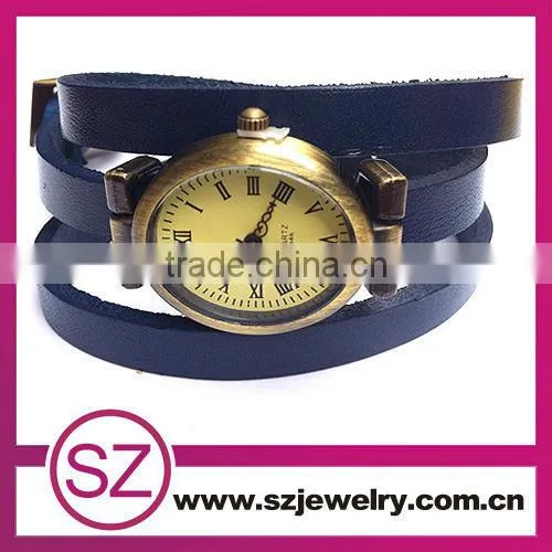 Hot Selling Leather Bracelet Watch Mens Quartz Watches 2016
