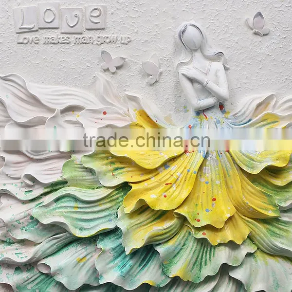 Decorative Art Handmade Oil Painting On Canvas Love Handmade Oil Painting photo-5