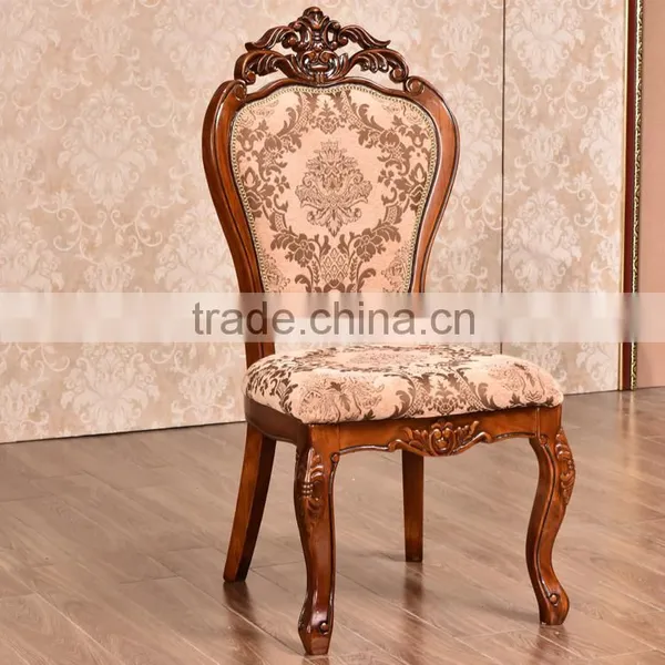 Dining Room Brown Typical and Plain Dining Chairs Fabric Wood Frame Dining Chairs photo-6
