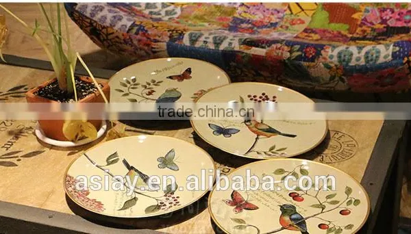 Japanese and Chinese Style Ceramic Tableware Underglaze Color Plate Saucer Quality Wind Creative Dish Deep photo-6