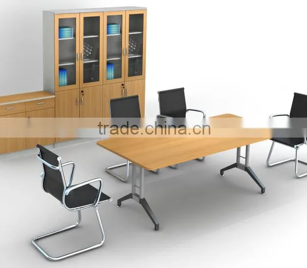 Office Desk Modern Meeting Table With Nickle Metal Legs photo-4