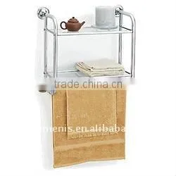 Metal Glass Bathroom Rack