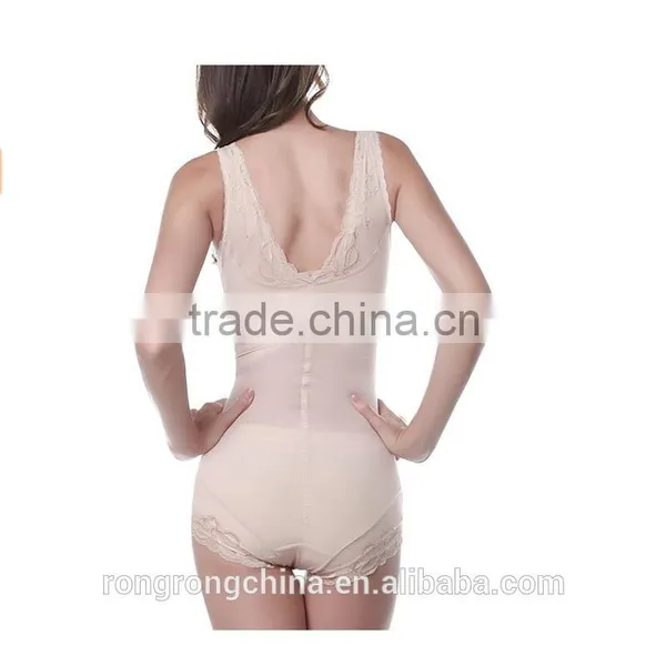 Women's Lace Bodyshaper Corset Body Briefer Bodysuit Slimming Shapewear photo-5